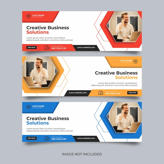 Banner de design de modelo de capa de marketing empresarial digital premium vector