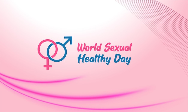 Banner de design do dia mundial da saúde sexual com vetor de ícones de gênero