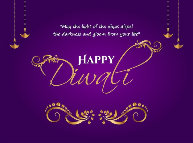 banner de diwali e design de desejos de diwali