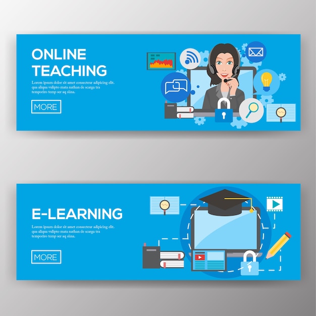 Banner de educação on-line