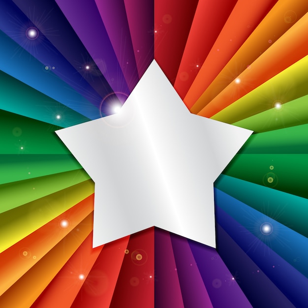 Banner de férias celebração arco-íris brilhante vector
