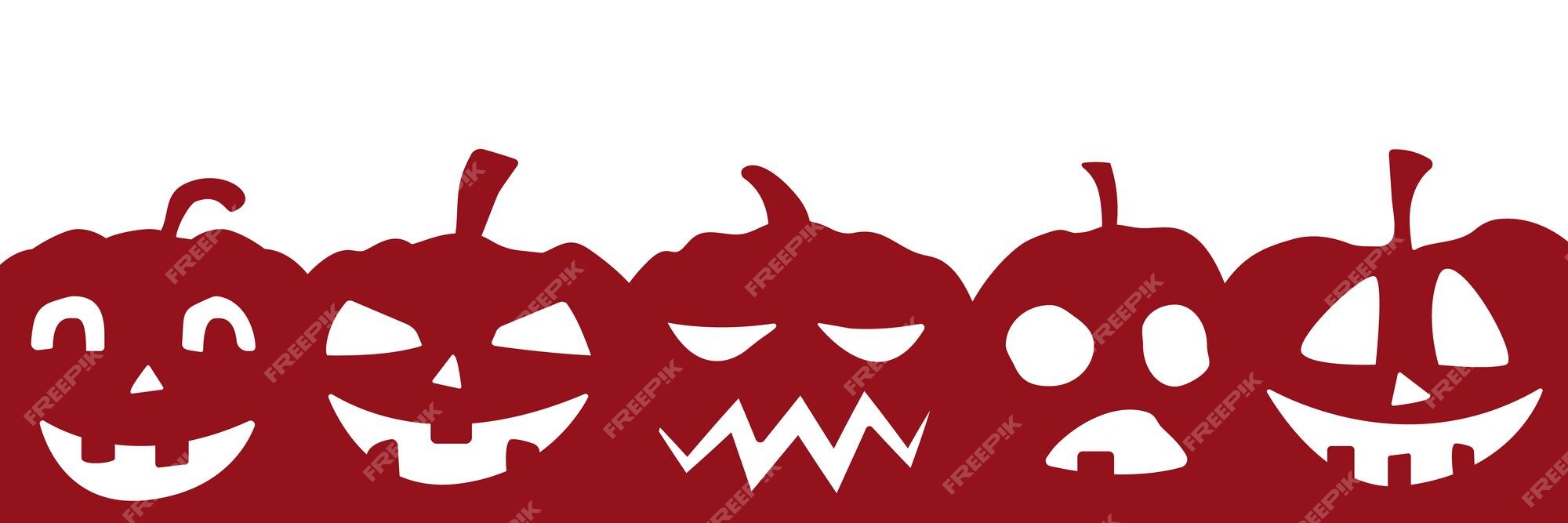 Banner de festa de halloween com cara de abóbora assustadora preta ou  amarela isolada em png ou espaço de fundo transparente para ilustração em  vetor de pôster de site de modelo de