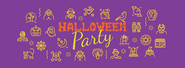 Banner de festa de halloween