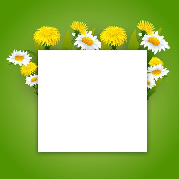 Banner de flores de verão