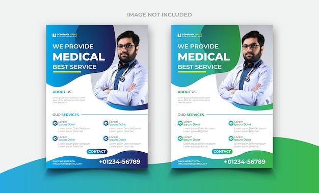 Banner de Folheto de Anúncio Médico