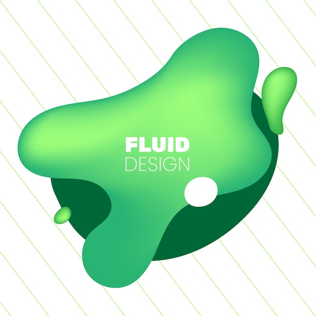 Banner de formas fluidas de gradiente abstrato