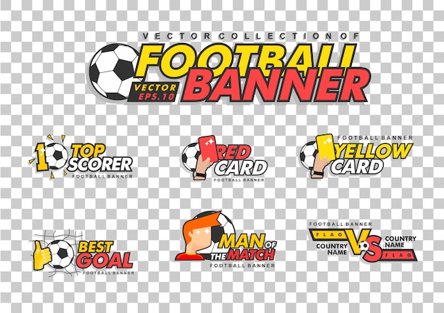 Vetor banner de futebol