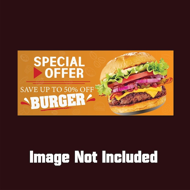 Vetor banner de hambúrguer