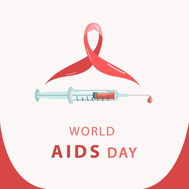 Banner de ilustração do dia mundial da aids