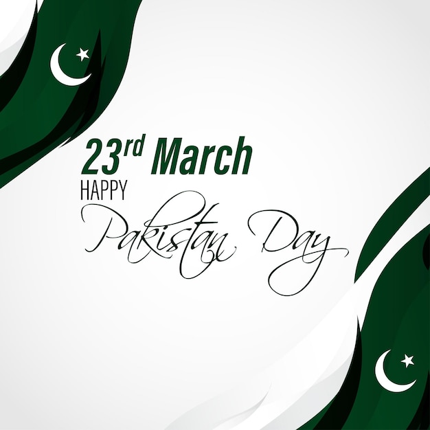 Banner de ilustração vetorial de feliz dia do paquistão