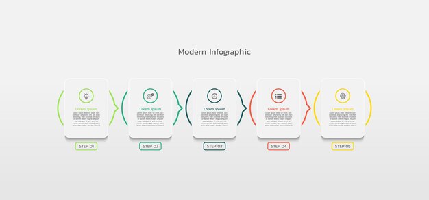 Banner de infografia de apresentação de modelos conceituais de negócios