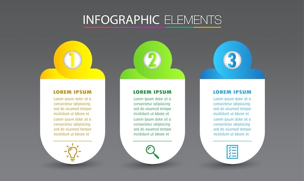 Banner de infográficos de modelo de caixa de texto moderno