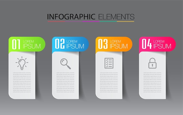 Banner de infográficos de modelo de caixa de texto moderno