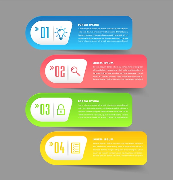 banner de infográficos de modelo de caixa de texto moderno