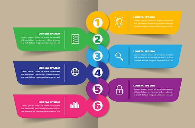 banner de infográficos de modelo de caixa de texto moderno