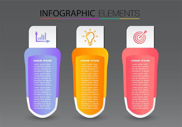 Banner de infográficos de modelo de caixa de texto moderno