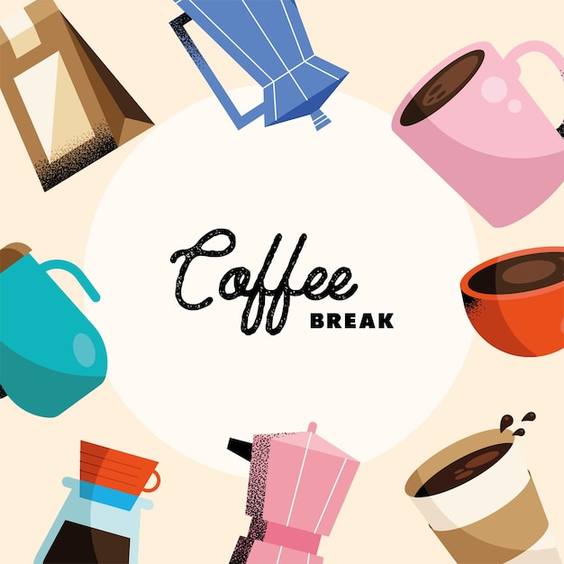 Banner de intervalo para café