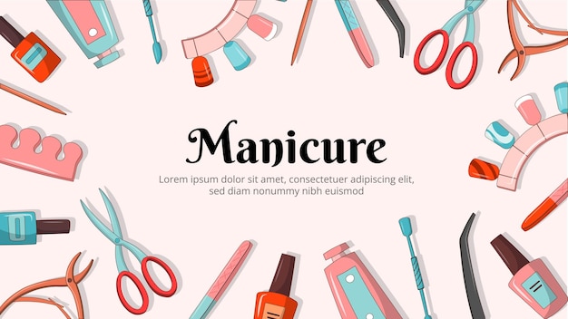 Banner de itens de manicure