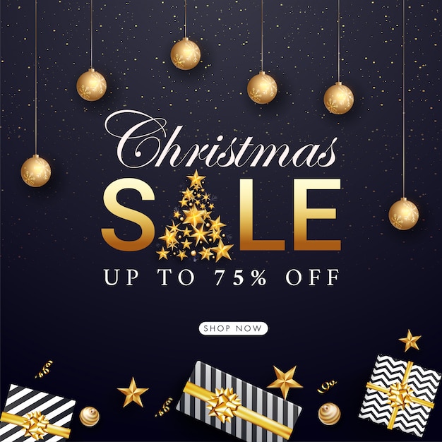 Banner de liquidação de natal