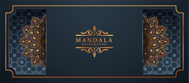 Banner de mandala de luxo criativo