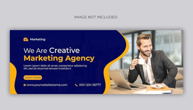Banner de marketing digital no Facebook