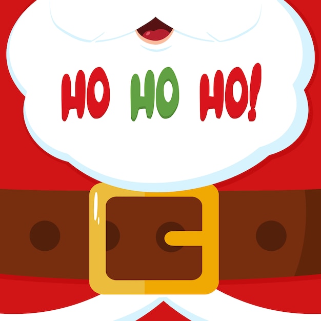 Banner de mensagem de papai noel com texto ho ho ho