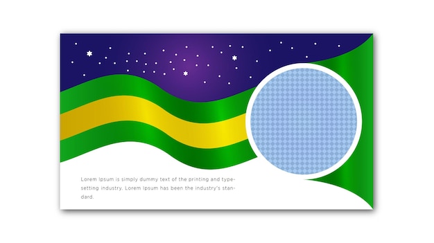 Banner de mídia social com bandeira do brasil