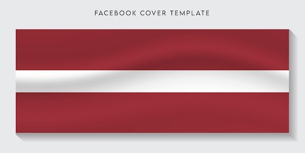 Banner de mídia social da bandeira do país da letônia