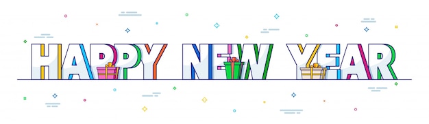 Banner de mídia social para celebração de ano novo