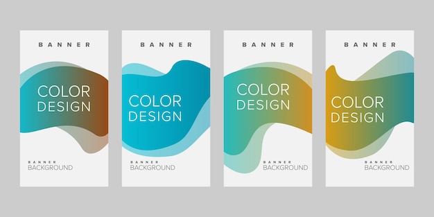 Banner de modelo de design vetorial de banner de fundo abstrato para impressão ou banner da web com colorido