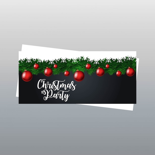 Banner de natal com decoração elegante