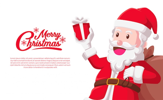 Banner de natal com papai noel