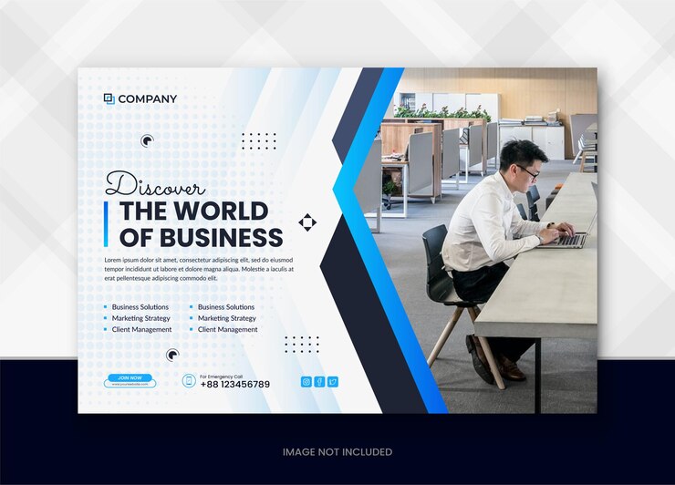 Vetor banner de negócios corporativos ou banner horizontal para modelo de postagem em mídia social e postagem no instagram