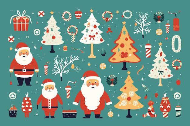 Banner de papel de parede de fundo de elemento de Natal vetorial