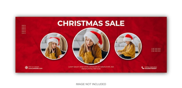 Banner de postagem da web nas mídias sociais para venda de natal