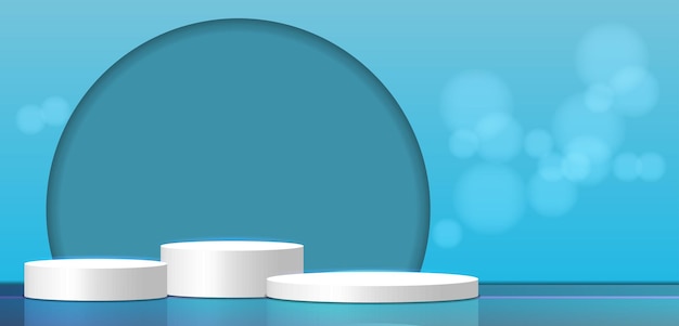 Banner de produto Pódio para biopreparações e produtos ecológicos Vector