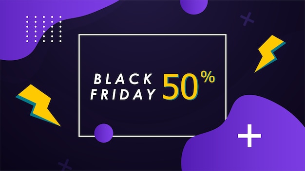 Banner de promoção de venda da black friday