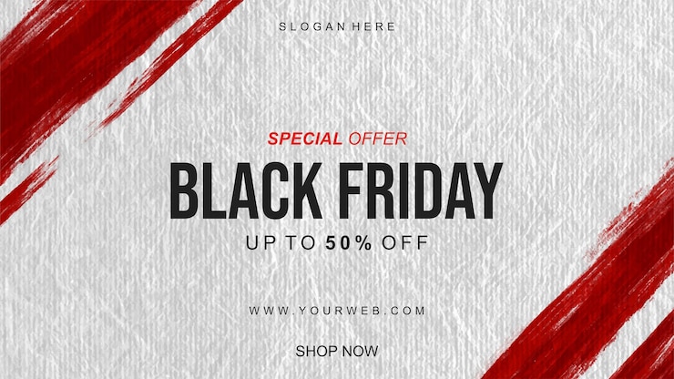 Vetor banner de promoção de venda da black friday