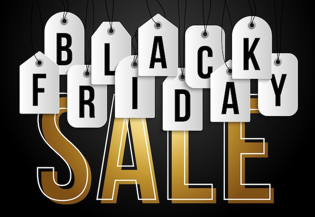 Banner de promoção de venda da Black Friday