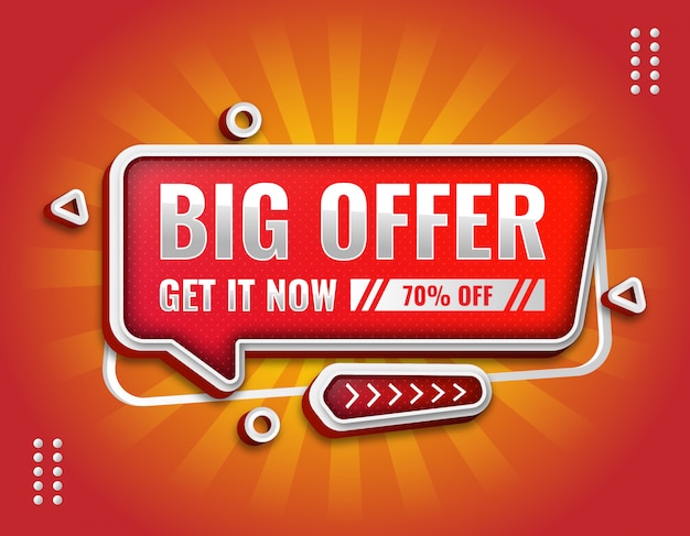 Banner de promoção elegante 3D