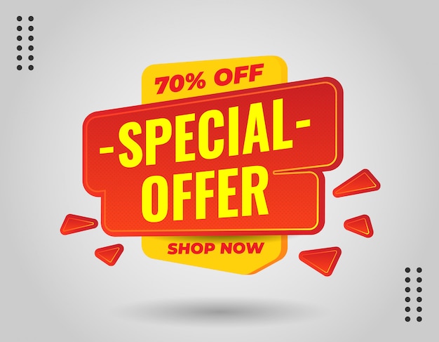 Banner de promoção elegante em 3D para promover seu negócio e oferecer