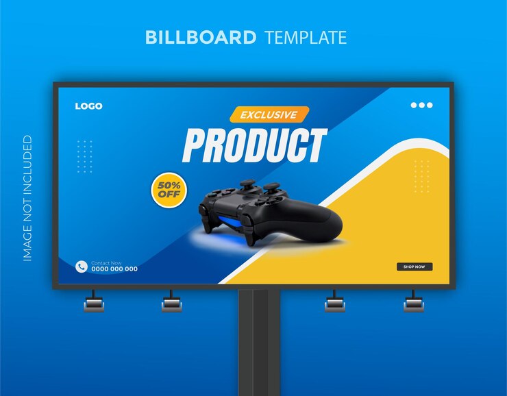 Vetor banner de publicidade de joystick de jogos venda e promoção modelo de pacote de publicidade de luxo