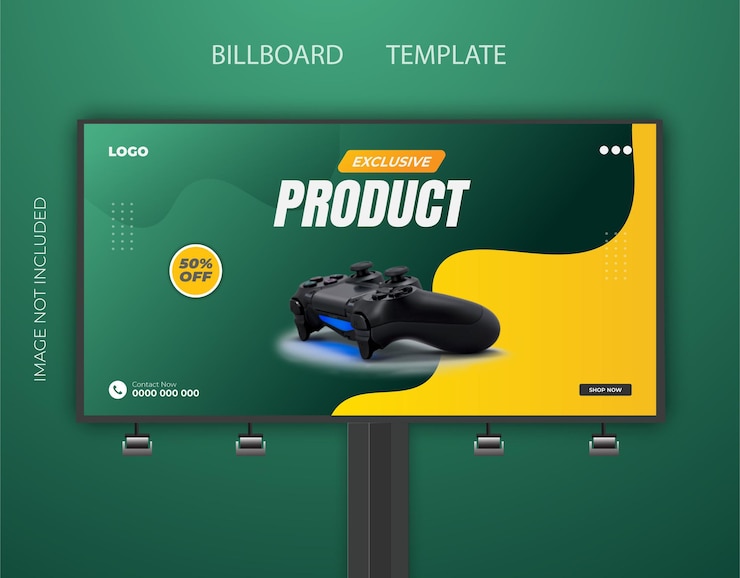 Vetor banner de publicidade de joystick de jogos venda e promoção modelo de pacote de publicidade de luxo