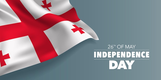 Banner de saudação feliz dia da independência da Geórgia