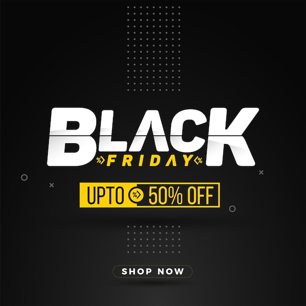 Vetor banner de venda da black friday com formas de desconto