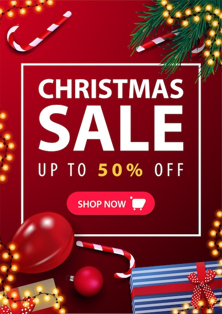 Banner de venda de natal