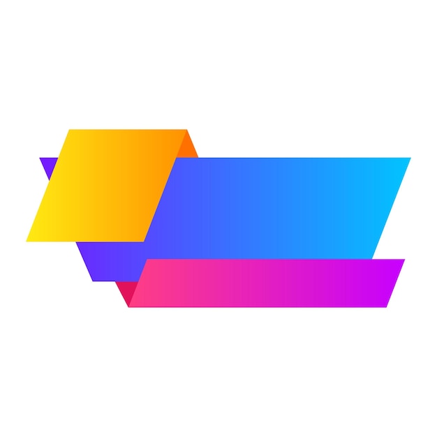 Banner de venda de origami, rótulo de emblema, modelo de design em branco