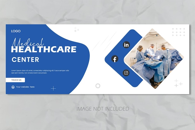 Banner de venda de serviços de cuidados de saúde médicos vetoriais