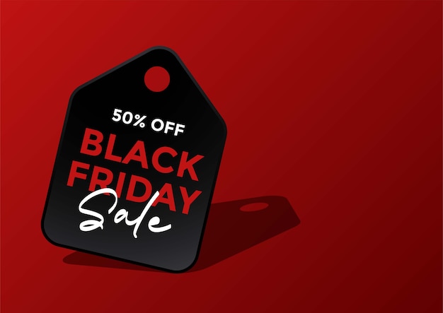 Banner de venda de tag de compras black friday