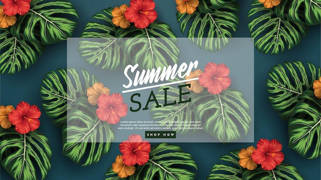 Banner de venda de verão